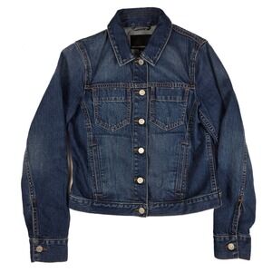 Banana Republic Blue Chest & Side Pockets  Denim Trucker‎ Jacket Women's Size XS
